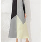 Miyake Pleated Color Block Maxi Dress