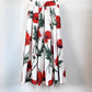 Floral Print High Waist Long Skirt