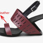 Genuine Leather Hollow-Out High Heel Sandals