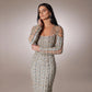 Luxury Embellished Long Sleeves Mermaid Dress