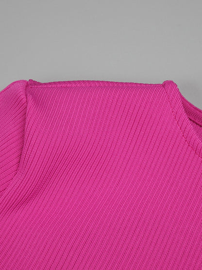 Crystal Bow Hollow Out Backless Bodycon Maxi Dress