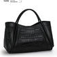 Alligator Pattern Genuine Leather Tote Bag