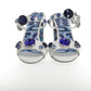 Blue & White Porcelain Crystal Sandals