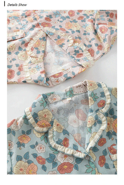 Floral Long Sleeve Top and Pants Pajama Set