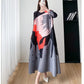 Miyake  Pleated Round Neck A-Line Dress