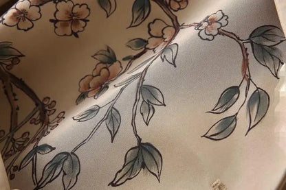 Flower Print Single-Breasted Trench Coat