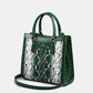 Genuine Leather Snake Pattern Tote Bag