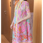 Miyake Pleated Printed A-line Midi Dress