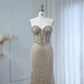 Crystal Beaded Strapless Sweetheart Neck Dress