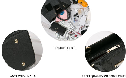 Color Block One Shoulder Tote Bag