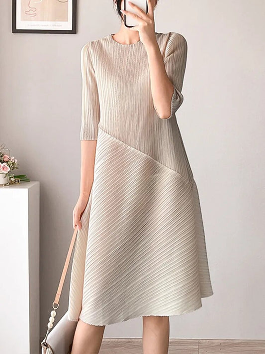 Miyake Pleated Irregular Pleats Dress