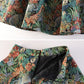 Vintage Animal Print High Waist A-line Jacquard Midi Skirt