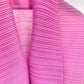 Miyake Pleated Gradient V-Neck Belt Midi Dress