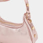 Fame Star Button Trim Hobo Handbag