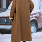 Plus Size Drop Shoulder Sherpa Longline Coat