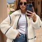 Zip Up Long Sleeve Sherpa Jacket