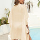 Ruffled Open Front Cover-Up