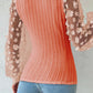 Textured Applique Long Sleeve Blouse