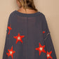 POL Long Sleeve Star Patch Sweater