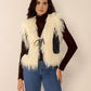 Tied Fringe Contrast Vest