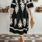 Printed Half Sleeve Knee Length Dress