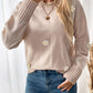 Flower Round Neck Long Sleeve Sweater