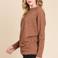 Drop Shoulder Long Sleeve Knit Top