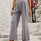 Elastic Waist Wide Leg Pants