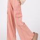 Knit Terry Mineral Wash Wide Leg Pants