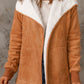 Open Front Long Sleeve Sherpa Jacket