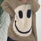 Smiling Face V-Neck Long Sleeve Sweater