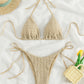 Textured Tied Two-Piece Bikini Set