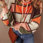 Drawstring Color Block Long Sleeve Sweater