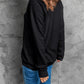 Letter Graphic Round Neck Long Sleeve Sweatshirt