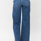 Judy Blue Double Button Wide Leg Jeans