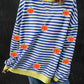 Pumpkin Striped Long Sleeve Sweatshirt