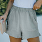 Elastic Waist Shorts with Pockets