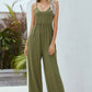 V-Neck Spaghetti Strap Wide Leg Jumpsuit