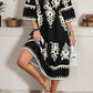 Printed Half Sleeve Knee Length Dress