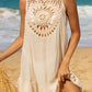 Cutout Round Neck Wide Strap Cover-Up