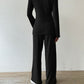 Ribbed V-Neck Long Sleeve Top and Pocketed Pants Set