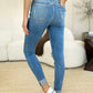 Judy Blue Mid Rise Destroy & Cuff Skinny Jeans