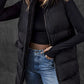 Pocketed Zip Up Vest Coat