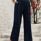 Elastic Waist Wide Leg Pants