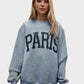 PARIS Round Neck Long Sleeve Air Scuba Sweatshirt