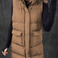 Pocketed Zip Up Vest Coat