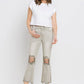 Lovervet Distressed Raw Hem Cropped Flare Jeans