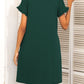 Flounce Sleeve Round Neck Dress with Pockets