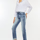 Kancan High Rise Cuffed Straight Jeans