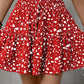 Frill Tied Printed Mini Skirt